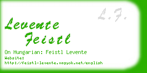 levente feistl business card